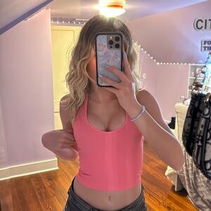 Pink halter top